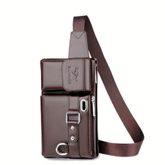 Men's Casual PU Leather Waist Chest Bag