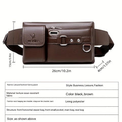 Men's Casual PU Leather Waist Chest Bag