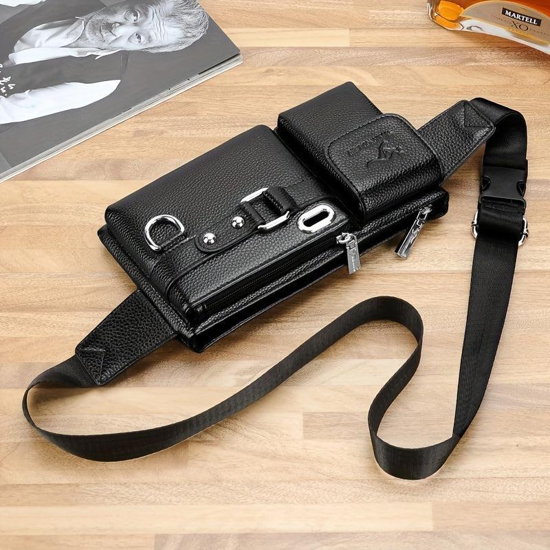 Men's Casual PU Leather Waist Chest Bag
