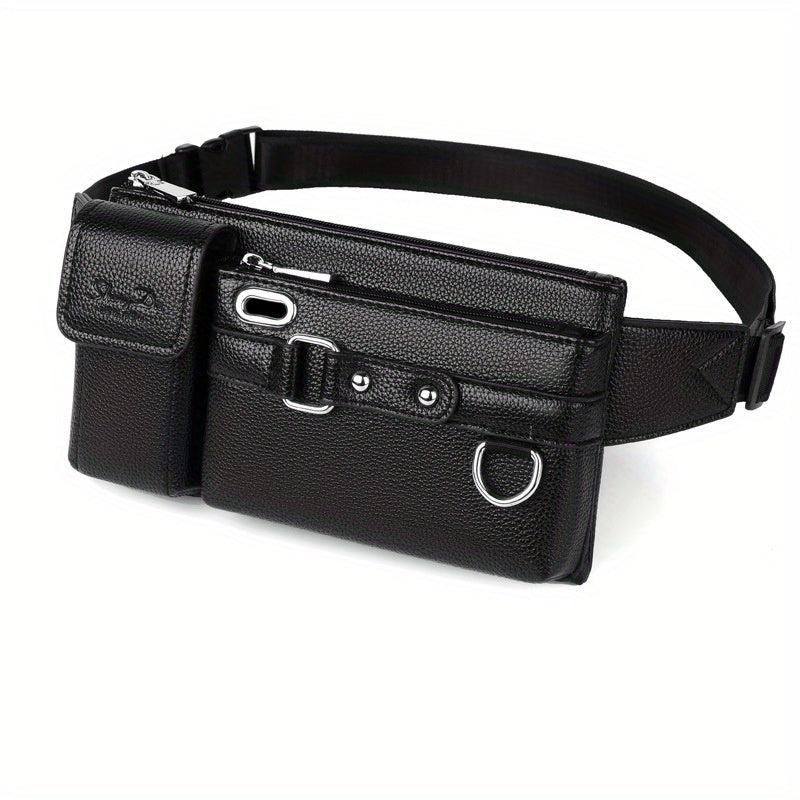 Men's Casual PU Leather Waist Chest Bag