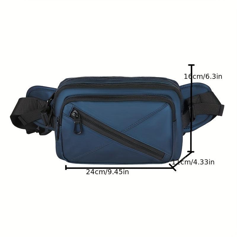 Men's Outdoor Sports Waist Bag Waterproof Large Capacity Travel Satchel