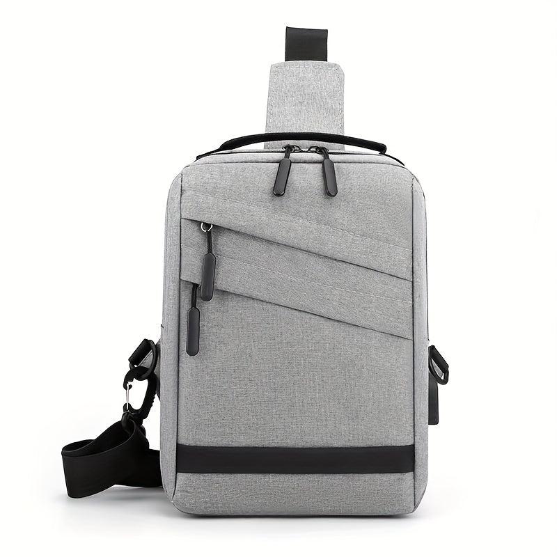 Men's Casual Chest Bag Outdoor Sports Chest Bag With USB Charging Port
