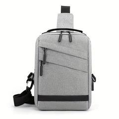 Men's Casual Chest Bag Outdoor Sports Chest Bag With USB Charging Port