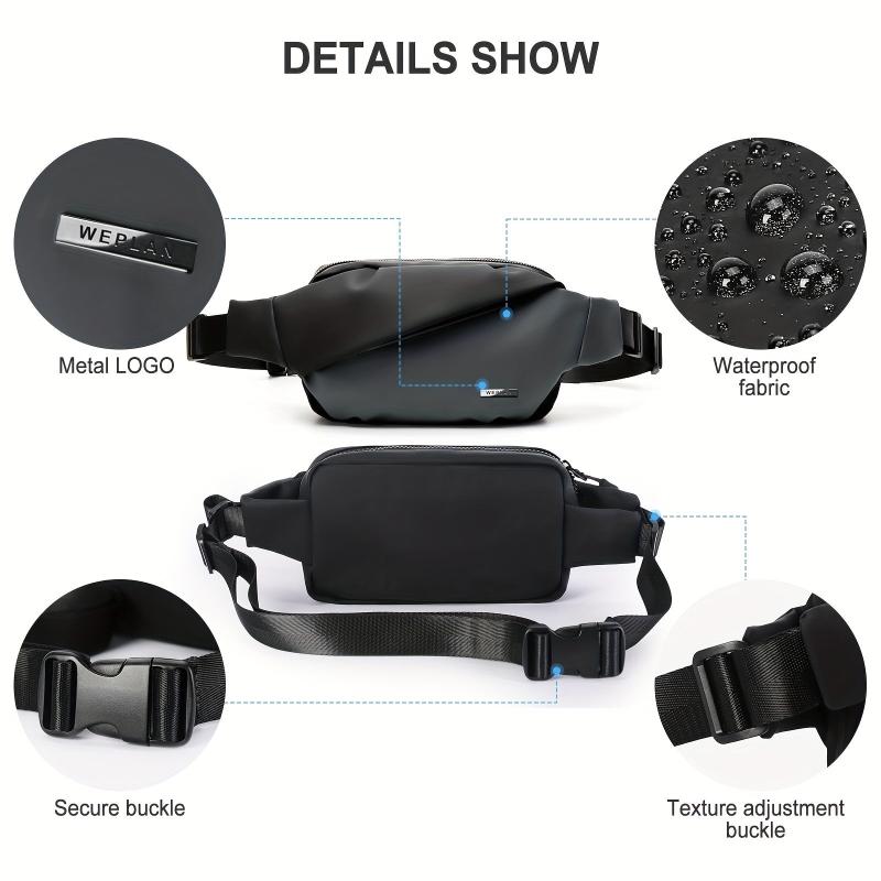 Men's Crossbody Fanny Pack for Outdoors Traveling Running Hiking Cycling