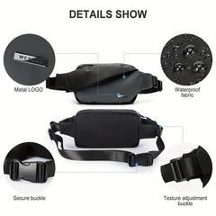 Men's Crossbody Fanny Pack for Outdoors Traveling Running Hiking Cycling