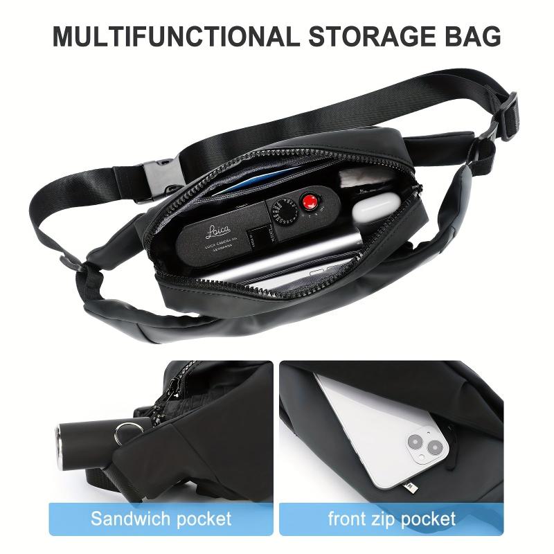 Men's Crossbody Fanny Pack for Outdoors Traveling Running Hiking Cycling