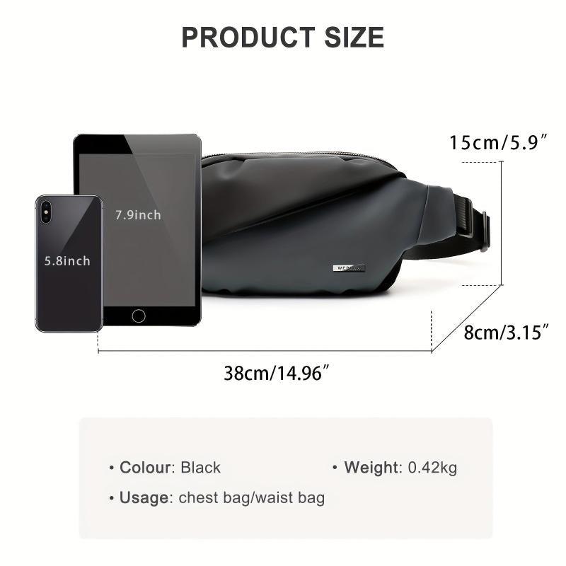 Men's Crossbody Fanny Pack for Outdoors Traveling Running Hiking Cycling