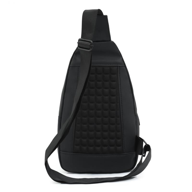 Men's Crossbody Bag Multifunctional Shoulder Bag With Earphone Hole