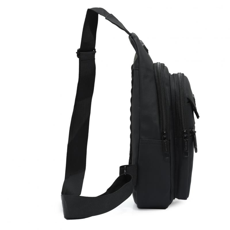 Men's Crossbody Bag Multifunctional Shoulder Bag With Earphone Hole