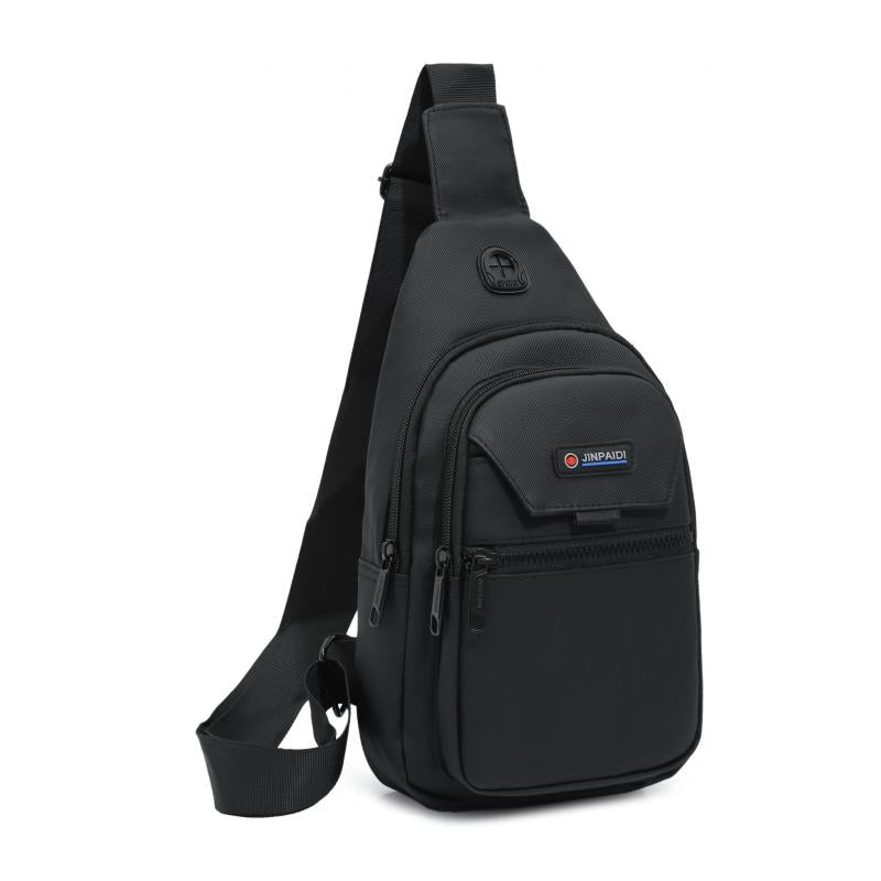 Men's Crossbody Bag Multifunctional Shoulder Bag With Earphone Hole