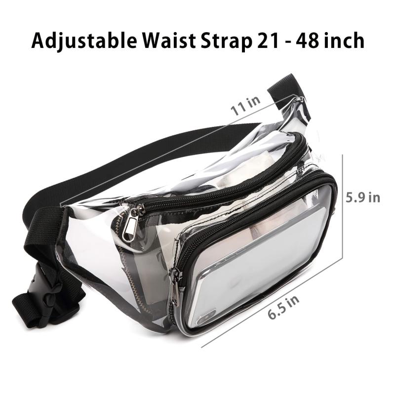 Casual Waist Bag PVC Fanny Pack Clear Bum Bag