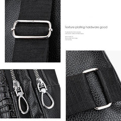 Crocodile Pattern Leather Shoulder Bag Crossbody Bag Waterproof