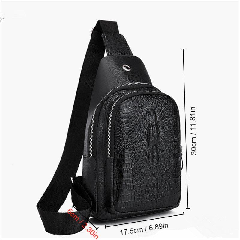 Crocodile Pattern Leather Shoulder Bag Crossbody Bag Waterproof