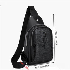 Crocodile Pattern Leather Shoulder Bag Crossbody Bag Waterproof