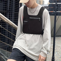 Nylon Vest Shoulder Bag Chest Rig Hip Hop Streetwear Waist Pack