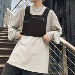 Nylon Vest Shoulder Bag Chest Rig Hip Hop Streetwear Waist Pack
