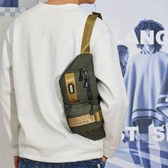 Men's Crossbody Bag Oxford Cloth Messenger Bag for Outdoor Sports Hiking Running