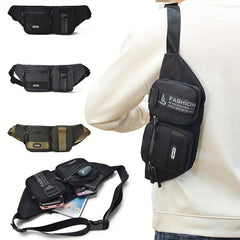 Men's Crossbody Bag Oxford Cloth Messenger Bag for Outdoor Sports Hiking Running