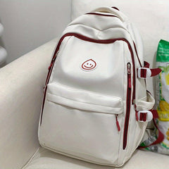 Bear Print Backpack Zipper School Rucksack