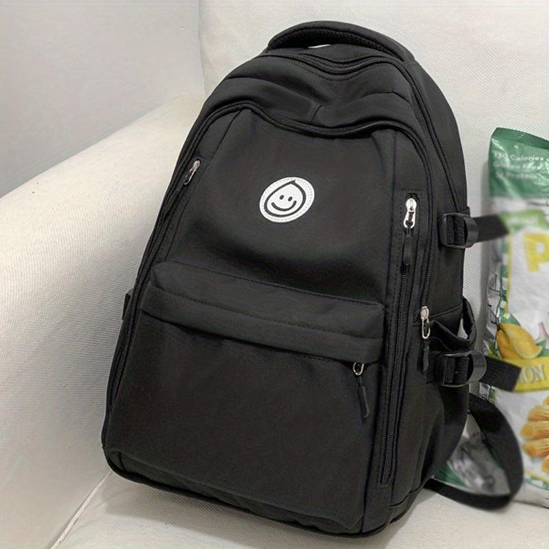 Bear Print Backpack Zipper School Rucksack