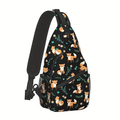 Men's Fox Crossbody Bag Diagonal Shoulder Bag