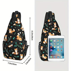 Men's Fox Crossbody Bag Diagonal Shoulder Bag