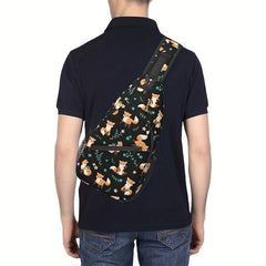 Men's Fox Crossbody Bag Diagonal Shoulder Bag