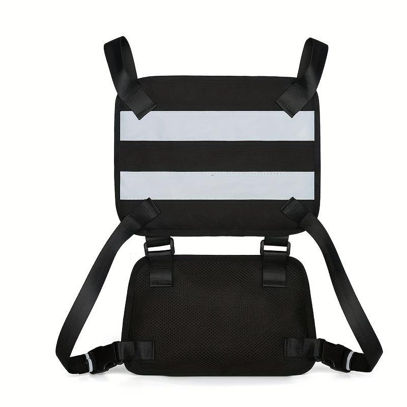 Men's Chest Bag Reflective Night Running Vest Tactical Backpack