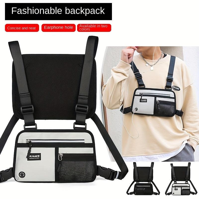 Men's Chest Bag Reflective Night Running Vest Tactical Backpack