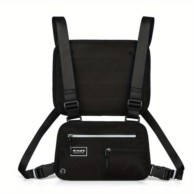 Men's Chest Bag Reflective Night Running Vest Tactical Backpack