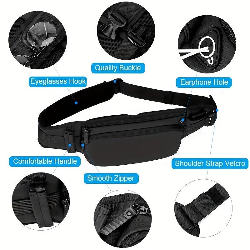 Resilver Men's Crossbody Bag Earphone Hole Waterproof Sling Bag