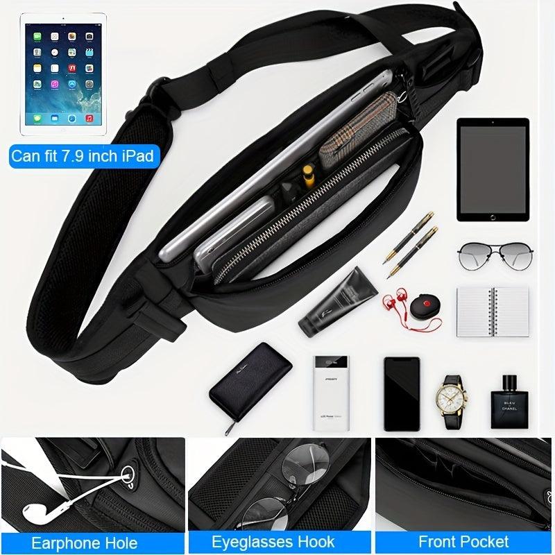 Resilver Men's Crossbody Bag Earphone Hole Waterproof Sling Bag