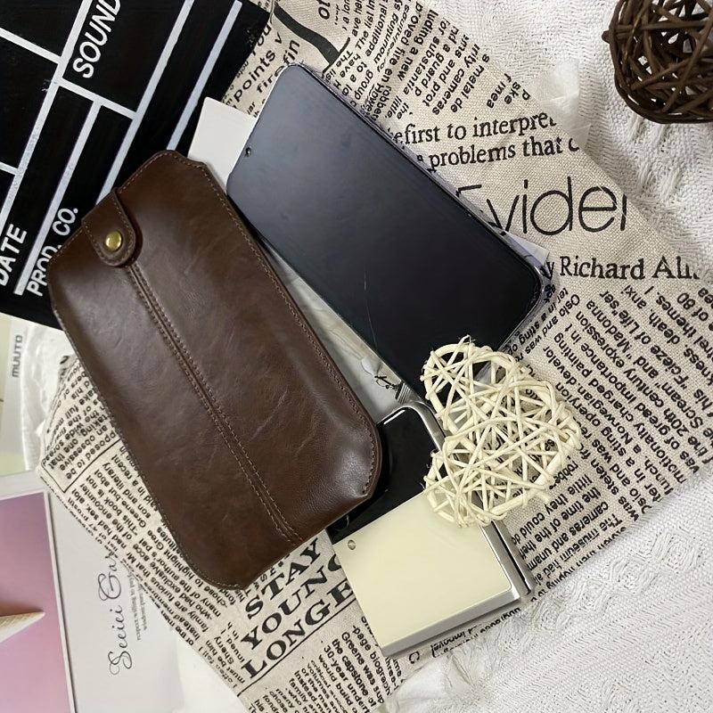 Men's Leather Waist Bag with Belt Clip