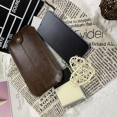 Men's Leather Waist Bag with Belt Clip