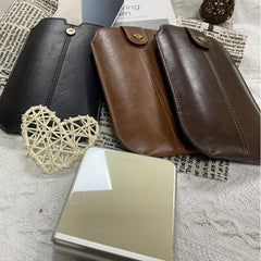 Men's Leather Waist Bag with Belt Clip