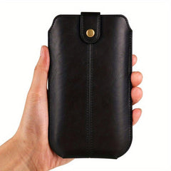 Men's Leather Waist Bag with Belt Clip