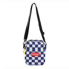 Checkered Shoulder Bag Sports Crossbody Bag