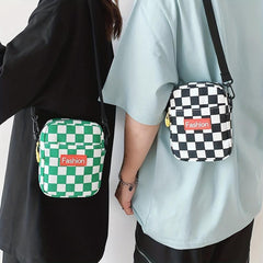 Checkered Shoulder Bag Sports Crossbody Bag