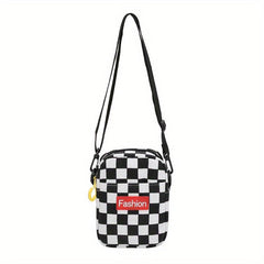 Checkered Shoulder Bag Sports Crossbody Bag