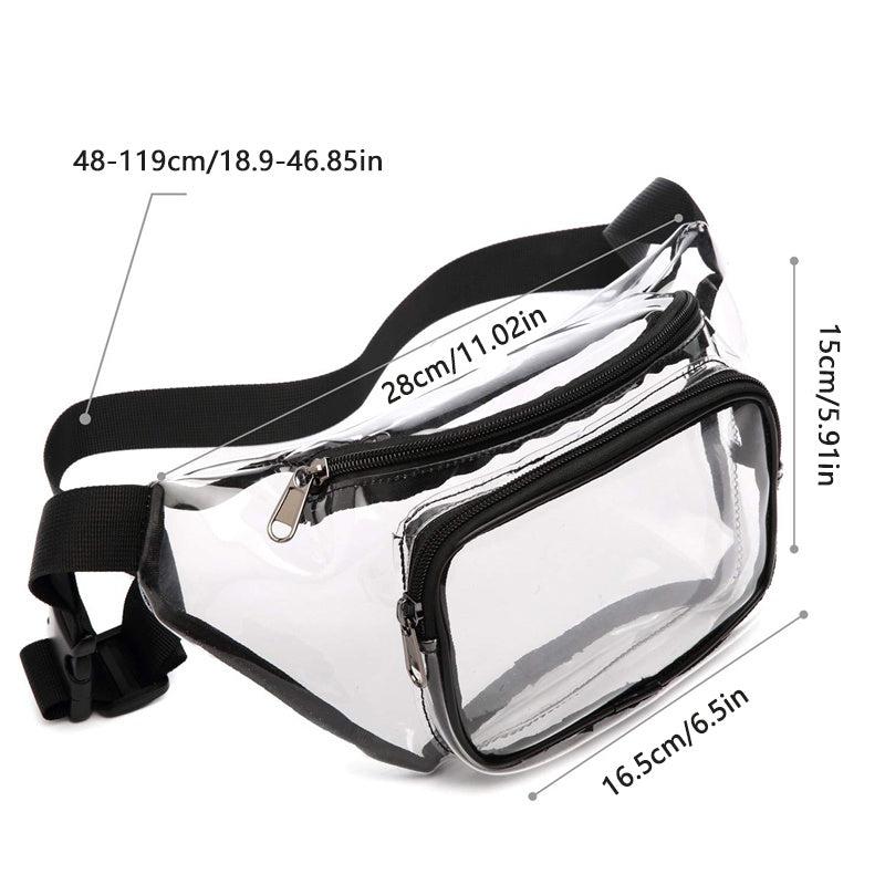 Transparent PVC Waist Bag Unisex Casual Chest Bag Outdoor Sports Fanny Bag