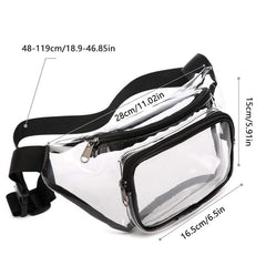 Transparent PVC Waist Bag Unisex Casual Chest Bag Outdoor Sports Fanny Bag