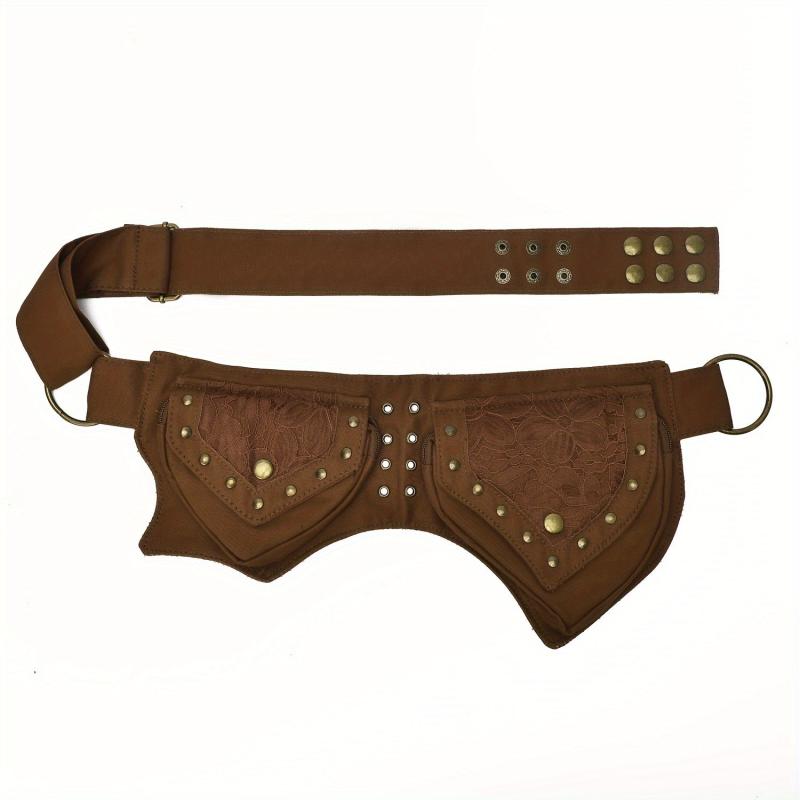 Steampunk Waist Bag Retro Crossbody Bag for Men and Women