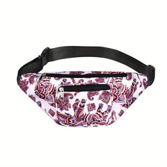 Floral Waterproof Waist Bag Casual Sports Running Hiking Travel Waist Bag
