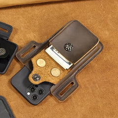 Leather Phone Case Waist Bag for 13 Pro Max 12 Pro Max