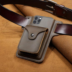 Leather Phone Case Waist Bag for 13 Pro Max 12 Pro Max