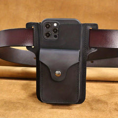 Leather Phone Case Waist Bag for 13 Pro Max 12 Pro Max