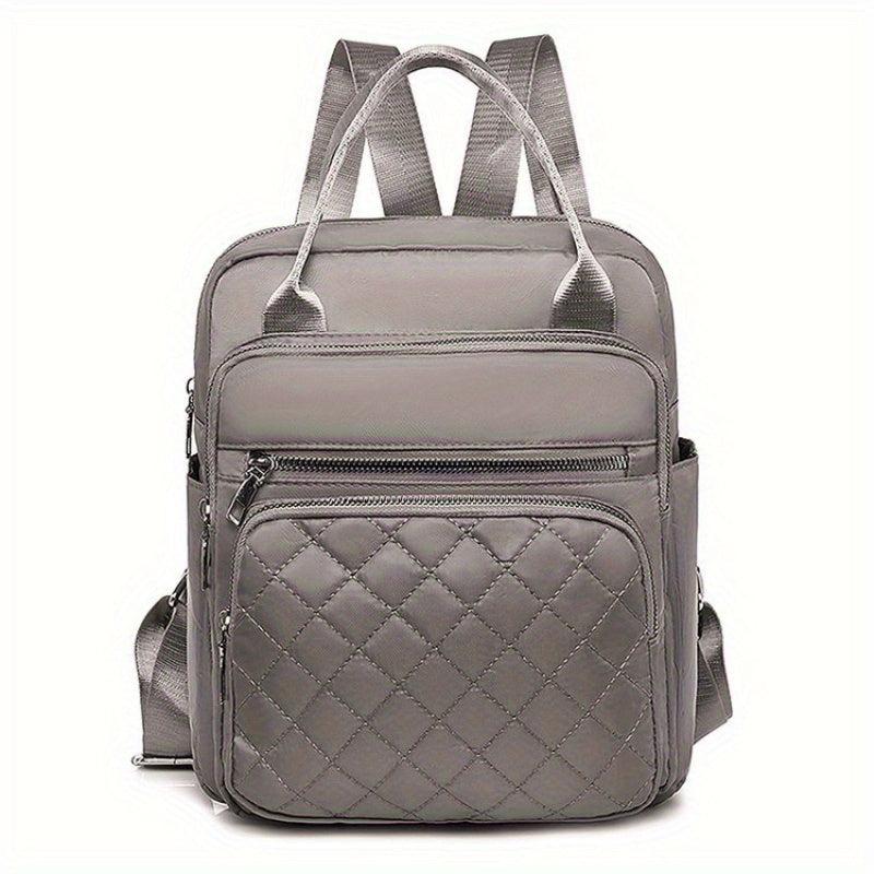 Argyle Quilted Backpack Lightweight Daypack for Travel & School