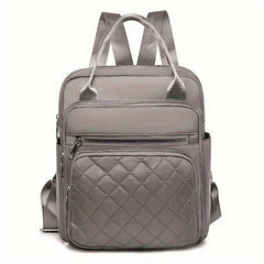 Argyle Quilted Backpack Lightweight Daypack for Travel & School