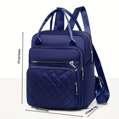Argyle Quilted Backpack Lightweight Daypack for Travel & School