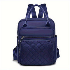 Argyle Quilted Backpack Lightweight Daypack for Travel & School